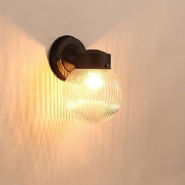 Moderna finitura in ossido nero contemporanea caratteristica per applique da parete in stile mini con luce ambientale