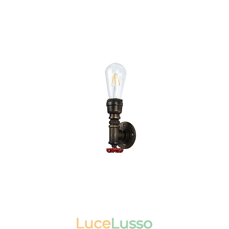 Applique da parete rustica in ottone antico tradizionale classico per luce ambientale