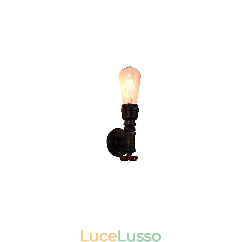 Applique da parete rustica in ottone antico tradizionale classico per luce ambientale