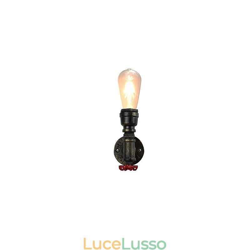 Applique da parete rustica in ottone antico tradizionale classico per luce ambientale