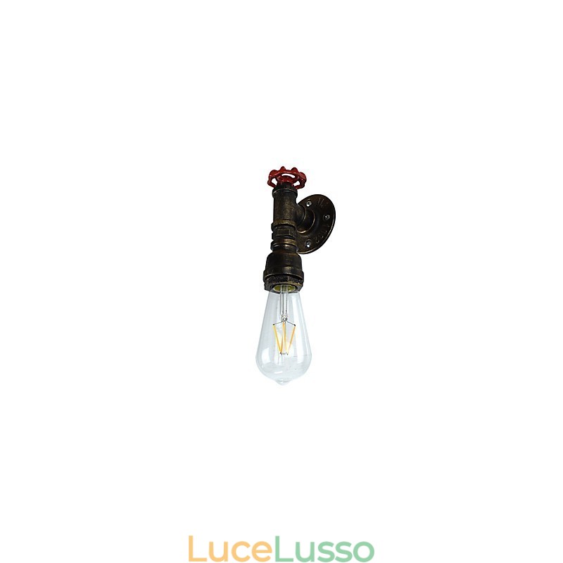 Applique da parete rustica in ottone antico tradizionale classico per luce ambientale