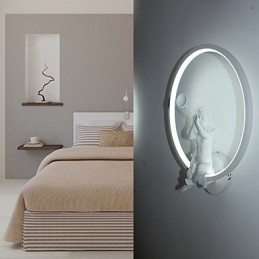 Lampada da parete minimalista moderna nordica Luci decorative per camera da letto Prodotti in alluminio Lampade Angeli Corridoi Lampade da parete