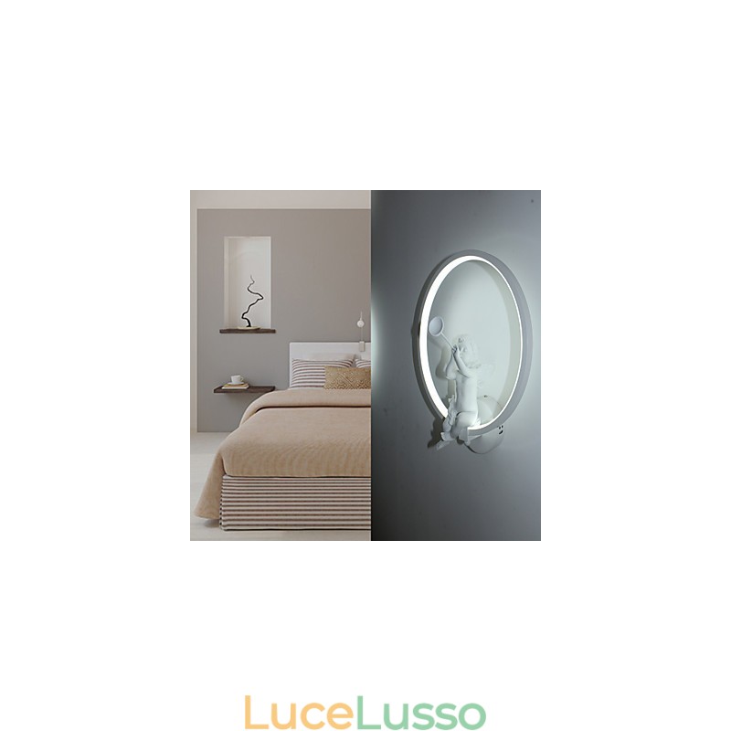 Lampada da parete minimalista moderna nordica Luci decorative per camera da letto Prodotti in alluminio Lampade Angeli Corridoi Lampade da parete