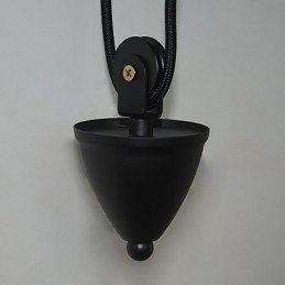 Lampada da parete in stile country americano, retrò, creativa, con puleggia in legno