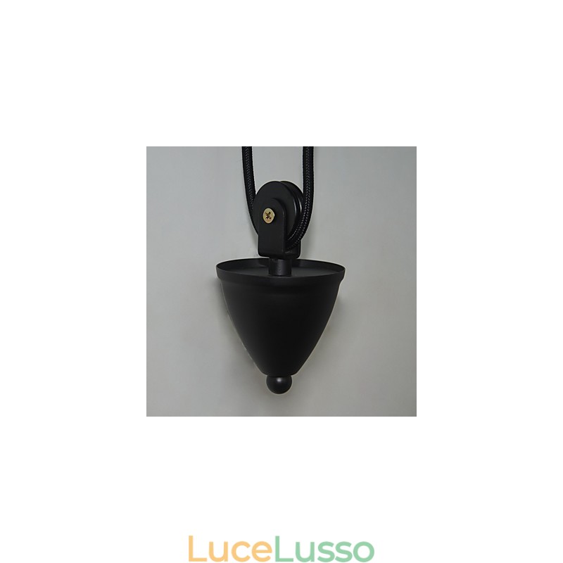 Lampada da parete in stile country americano, retrò, creativa, con puleggia in legno