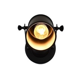 Lampada da parete in acciaio verniciato, decorazione da caffè americano nero stupido, lampada da parete retrò, lampada a spada laser sulla parete