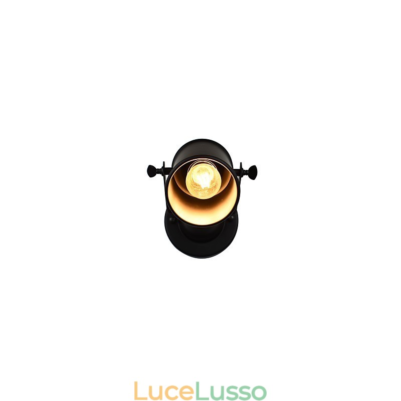 Lampada da parete in acciaio verniciato, decorazione da caffè americano nero stupido, lampada da parete retrò, lampada a spada laser sulla parete
