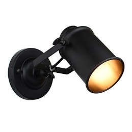Lampada da parete in acciaio verniciato, decorazione da caffè americano nero stupido, lampada da parete retrò, lampada a spada laser sulla parete