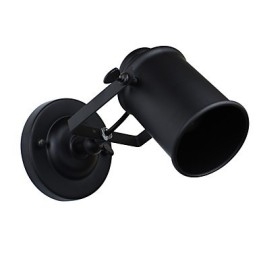 Lampada da parete in acciaio verniciato, decorazione da caffè americano nero stupido, lampada da parete retrò, lampada a spada laser sulla parete