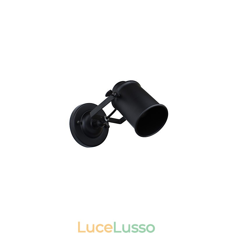Lampada da parete in acciaio verniciato, decorazione da caffè americano nero stupido, lampada da parete retrò, lampada a spada laser sulla parete