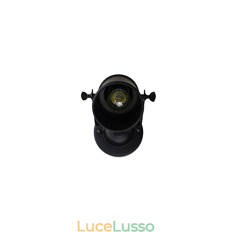 Lampada da parete in acciaio verniciato, decorazione da caffè americano nero stupido, lampada da parete retrò, lampada a spada laser sulla parete