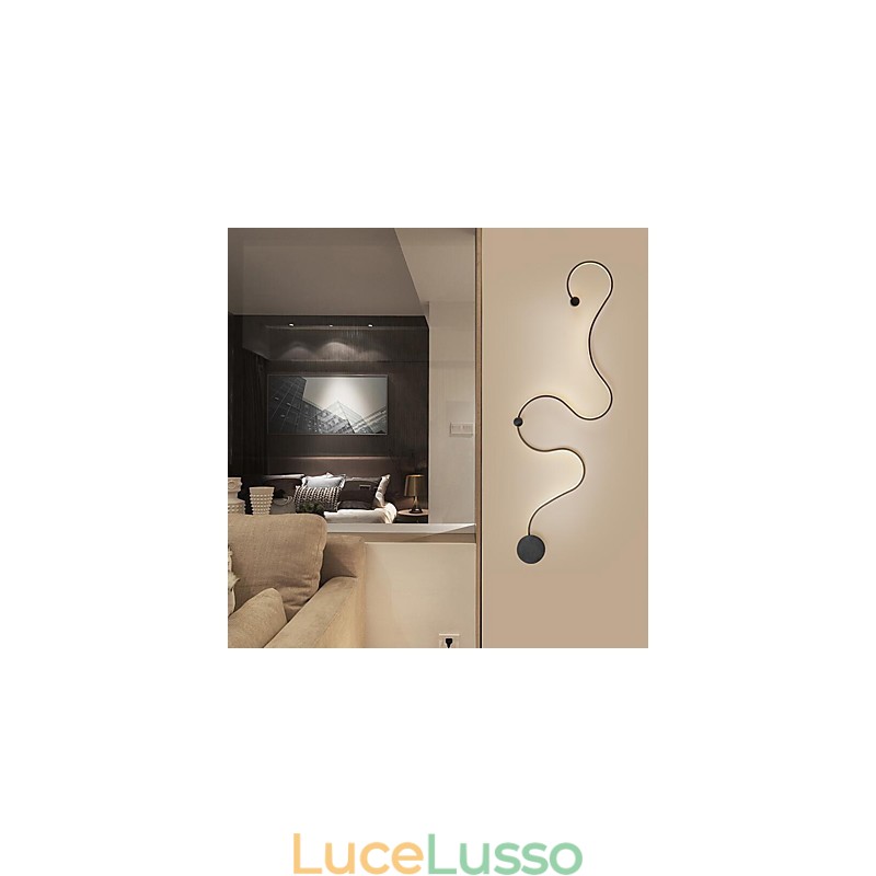 Applique da parete moderna contemporanea con pittura caratteristica lampada da parete in alluminio per camera da letto, scale, soggiorno