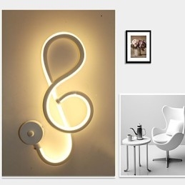 Semplice moderno creativo barra luminosa parete corridoio lampada incorporata luci corridoio camera da letto lampada da comodino lampada in alluminio