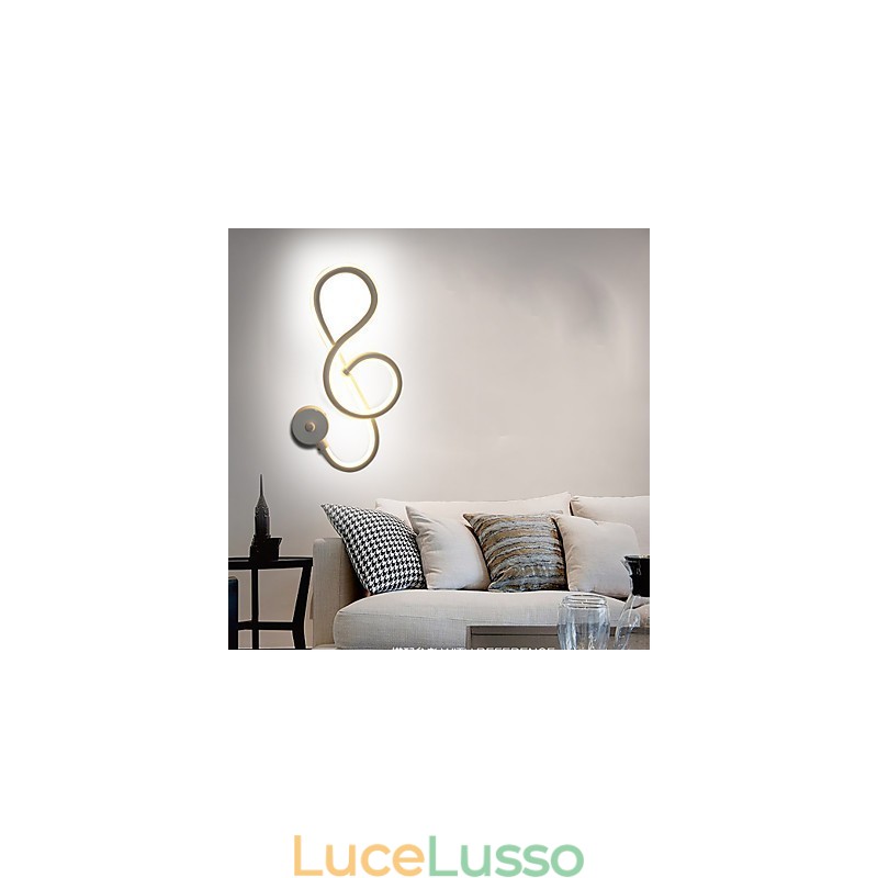 Semplice moderno creativo barra luminosa parete corridoio lampada incorporata luci corridoio camera da letto lampada da comodino lampada in alluminio