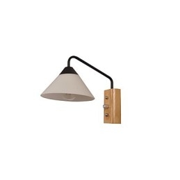 Lampada da parete semplice Lampada da comodino con paralume in vetro e legno massello per camera da letto Cassettiera Soggiorno Cameretta per bambini Dormitorio universitario Tavolino da caffè Libreria