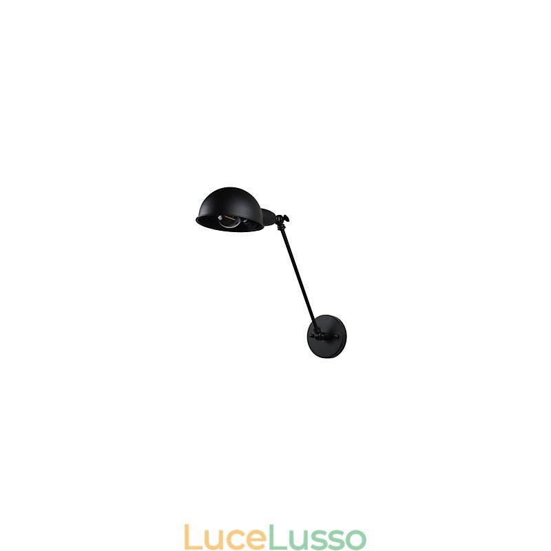 Lampada da parete in acciaio verniciato, decorazione da caffè americano nero opaco, lampada da parete retrò, lampada a spada laser sulla parete