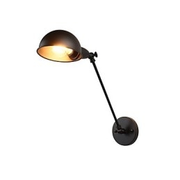 Lampada da parete in acciaio verniciato, decorazione da caffè americano nero opaco, lampada da parete retrò, lampada a spada laser sulla parete