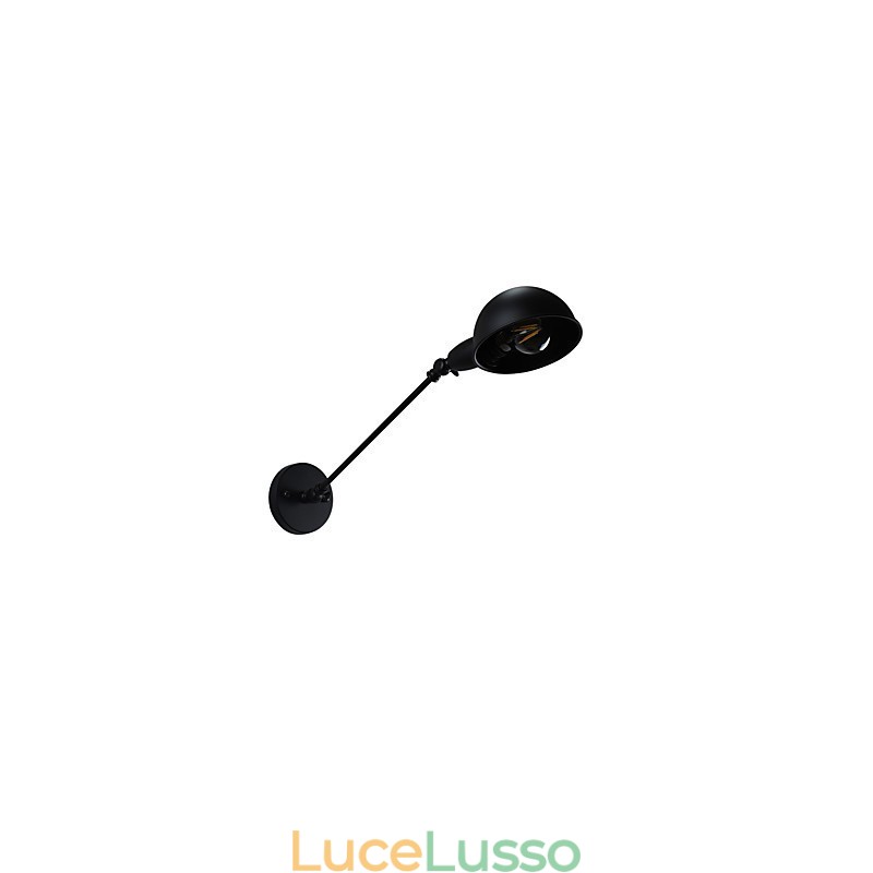 Lampada da parete in acciaio verniciato, decorazione da caffè americano nero opaco, lampada da parete retrò, lampada a spada laser sulla parete