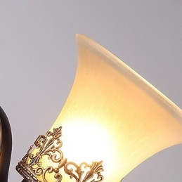 Lampada da parete vintage in metallo con vetro, stile campagna americana, a testa singola, per la mensa, soggiorno, ingresso, foyer, lampada da parete decorativa