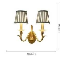Semplice paese tradizionale classico ottone caratteristica per mini stile applique da parete uplight luce da parete
