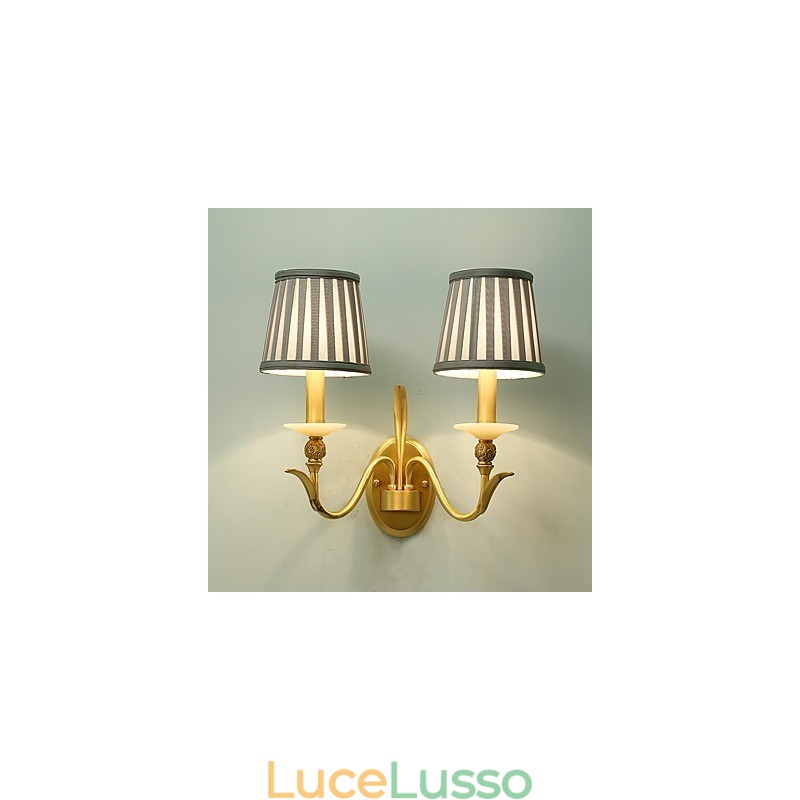 Semplice paese tradizionale classico ottone caratteristica per mini stile applique da parete uplight luce da parete