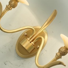 Semplice paese tradizionale classico ottone caratteristica per mini stile applique da parete uplight luce da parete
