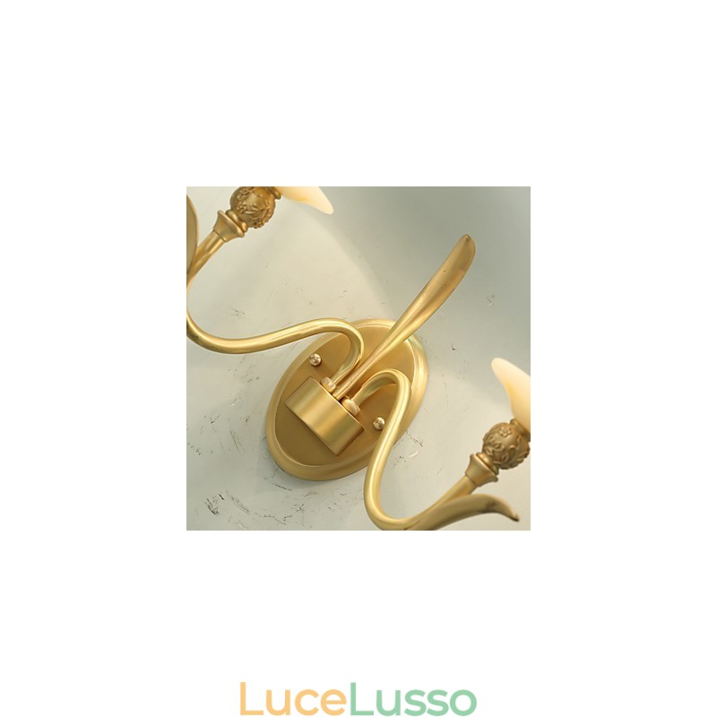 Semplice paese tradizionale classico ottone caratteristica per mini stile applique da parete uplight luce da parete