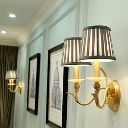 Semplice paese tradizionale classico ottone caratteristica per mini stile applique da parete uplight luce da parete