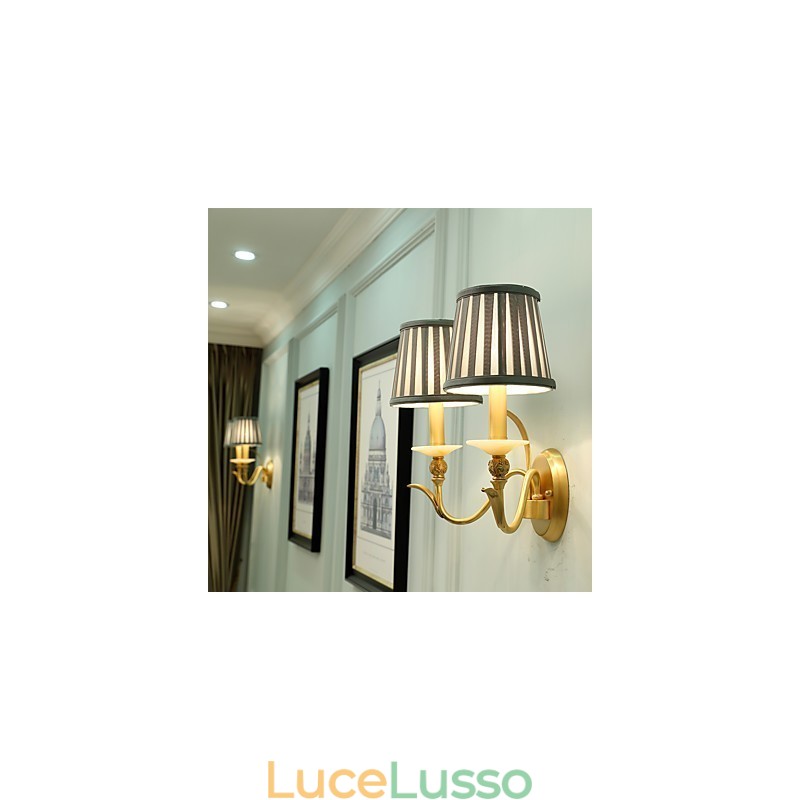 Semplice paese tradizionale classico ottone caratteristica per mini stile applique da parete uplight luce da parete