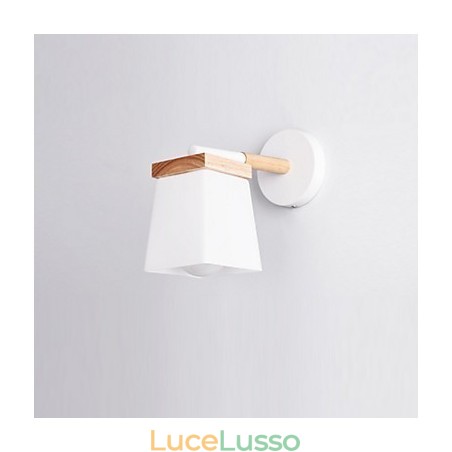 Lampada da parete con paralume in vetro quadrato per camera da letto moderna, applique da parete con luce ambientale Lampada da parete con paralume in vetro quadrato per camera da letto moderna, applique da parete con luce ambientale