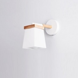 Lampada da parete con paralume in vetro quadrato per camera da letto moderna, applique da parete con luce ambientale
