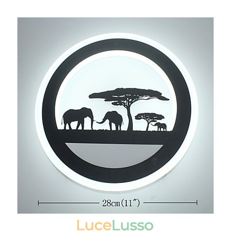 Lampada da parete rotonda in acrilico per camera da letto, lampada da corridoio moderna originale, lampada da ingresso