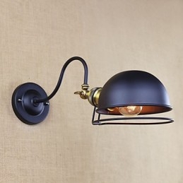 Semplice pittura retrò country caratteristica per applique da parete con protezione per gli occhi in stile mini