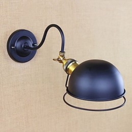 Semplice pittura retrò country caratteristica per applique da parete con protezione per gli occhi in stile mini