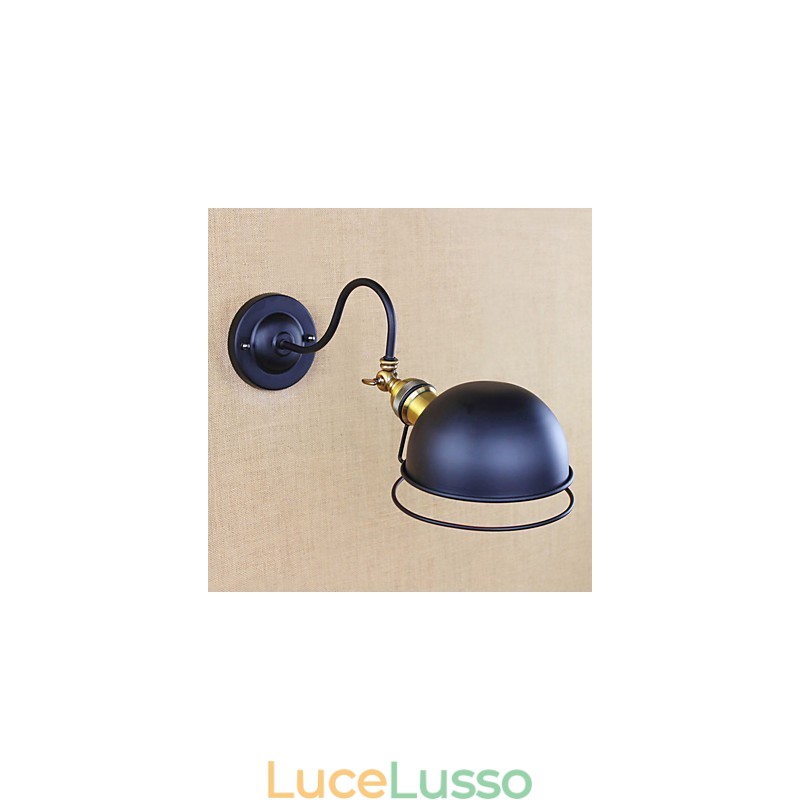 Semplice pittura retrò country caratteristica per applique da parete con protezione per gli occhi in stile mini