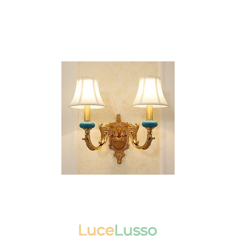 Semplice paese tradizionale classico ottone caratteristica per mini stile uplight applique da parete luce da parete