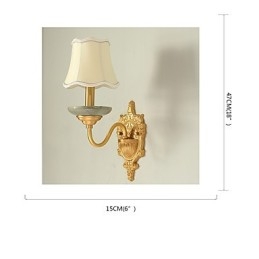 Semplice paese tradizionale classico ottone caratteristica per mini stile applique da parete uplight luce da parete