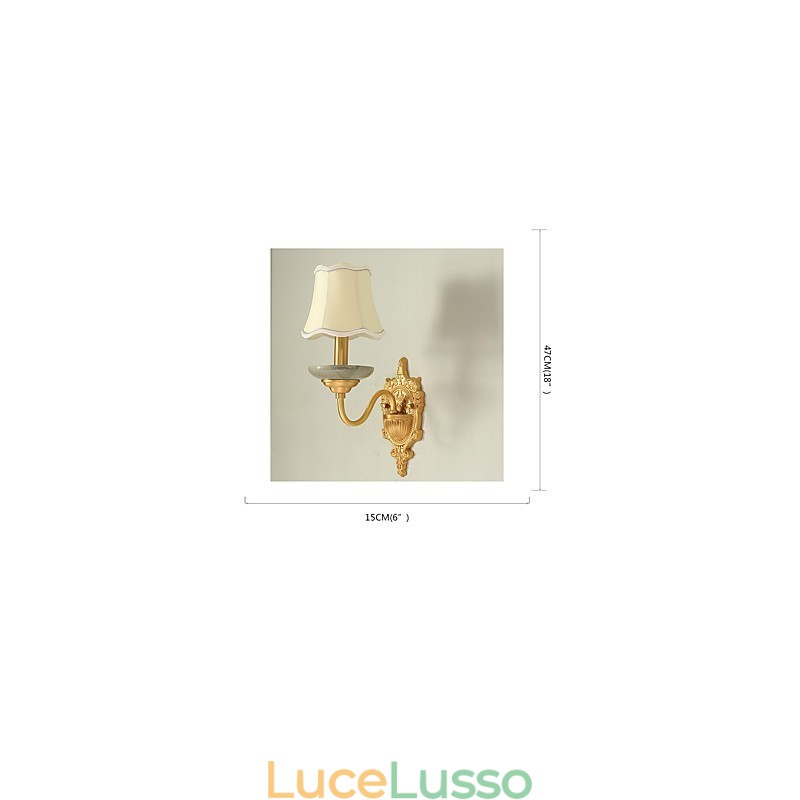 Semplice paese tradizionale classico ottone caratteristica per mini stile applique da parete uplight luce da parete