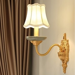 Semplice paese tradizionale classico ottone caratteristica per mini stile applique da parete uplight luce da parete