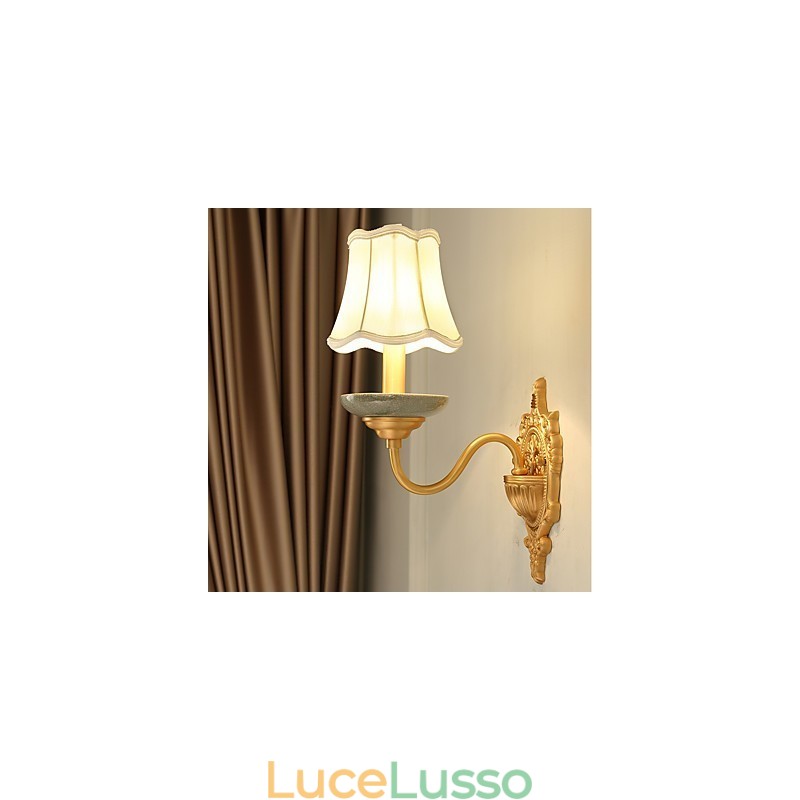 Semplice paese tradizionale classico ottone caratteristica per mini stile applique da parete uplight luce da parete