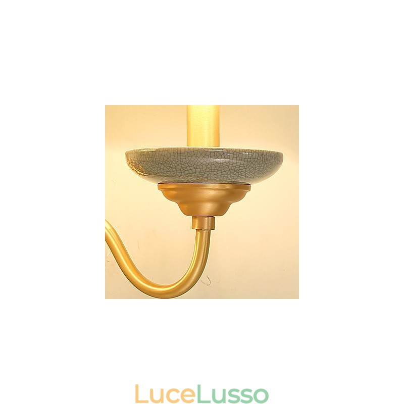 Semplice paese tradizionale classico ottone caratteristica per mini stile applique da parete uplight luce da parete
