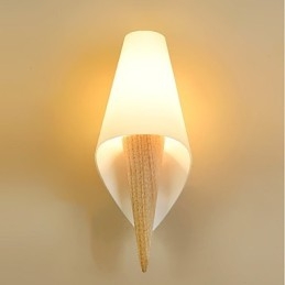 Semplice caratteristica del paese per la protezione degli occhi Luce ambientale Applique da parete Lampada da parete Calda lampada da parete per camera da letto in stile europeo