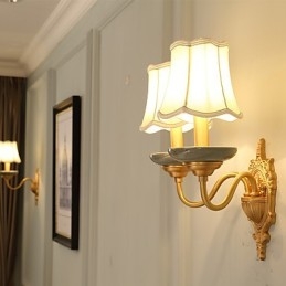 Semplice paese tradizionale classico ottone caratteristica per mini stile uplight applique da parete luce da parete Pu