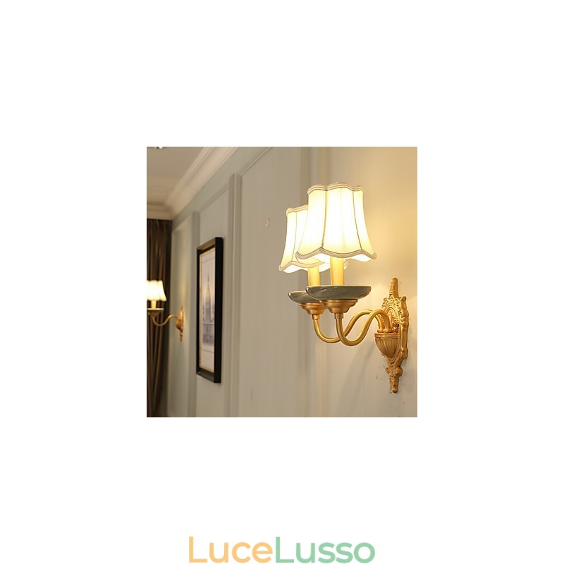 Semplice paese tradizionale classico ottone caratteristica per mini stile uplight applique da parete luce da parete Pu