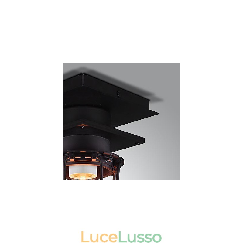 Lampada da parete retrò in ferro battuto, testa singola, antica, ricordata, lampada da soffitto in ferro battuto americano vintage, piccole gabbie