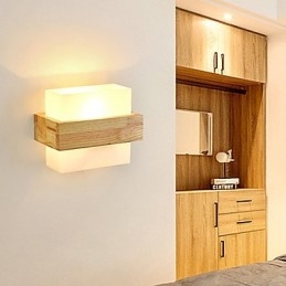 Novità Country Feature per Mini Style Protezione degli occhi Luce ambientale Applique Luce notturna da comodino Lampada da parete creativa per balcone