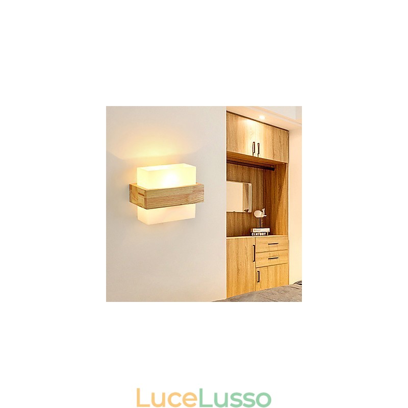 Novità Country Feature per Mini Style Protezione degli occhi Luce ambientale Applique Luce notturna da comodino Lampada da parete creativa per balcone