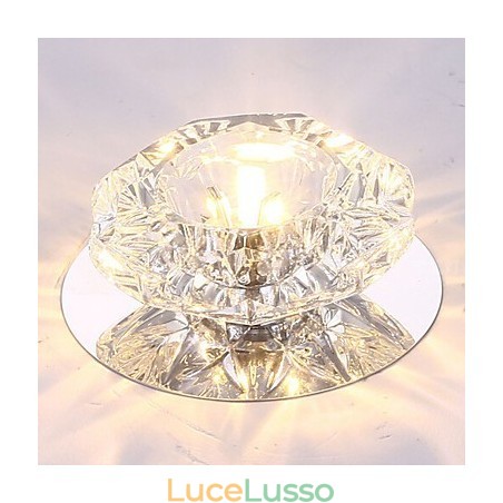 Lampada da soffitto moderna a risparmio energetico Lampada da soffitto in cristallo Lampada con lampadina verso il basso Lampada da soffitto moderna a risparmio energetico Lampada da soffitto in cristallo Lampada con lampadina verso il basso