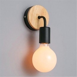 Lampada da parete in ferro battuto moderna minimalista creativa personalità corridoio balcone camera da letto comodino