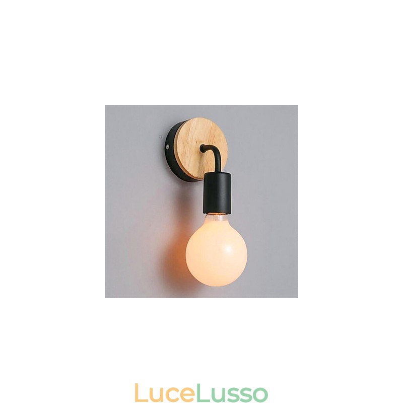Lampada da parete in ferro battuto moderna minimalista creativa personalità corridoio balcone camera da letto comodino
